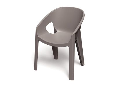 Stolička záhradná PREMO 615x560x815mm - zemito hnedá