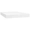 vidaXL Boxspring posteľ s matracom a LED biela 140x190 cm umelá koža