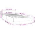vidaXL Posteľ bez matraca tmavozelený 90x200 cm zamat