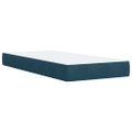 vidaXL Posteľný rám boxsping s matracom tmavomodrý 80x200 cm zamat