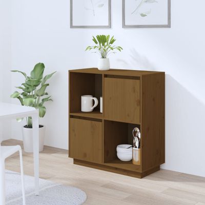 vidaXL Komoda medovo-hnedá 74x35x80 cm masívne borovicové drevo