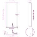 vidaXL Nohy barového stola v tvare U, 2 ks, čierne, 40 x (100-101) cm, oceľové