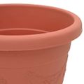 vidaXL Kulatý kvetináč 24 ks Tehlovo červená Ø 34 x 28 cm Plast