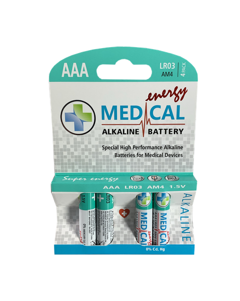 Medical alkalická AAA batéria 1,5V LR03 4 ks blistr