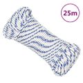 vidaXL Lodné lano biele 4 mm 25 m polypropylén