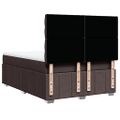 vidaXL Boxspring posteľ s matracom tmavohnedá 160x200 cm látka