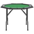vidaXL Skladací pokrový stôl pre 8 hráčov zelený 108x108x75 cm