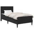 vidaXL Rám postele s matracom s čelnou doskou Čierny 90 x 190 cm Zamat