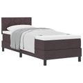 vidaXL Posteľ s pružinovým rámom Tmavohnedá 80 x 200 cm látka