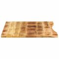 vidaXL Stolová doska so zakrivením 100x80x2,5 cm surový mangový masív