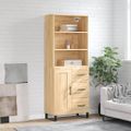 vidaXL Vysoká skrinka dub sonoma 69,5x34x180 cm spracované drevo