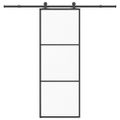 vidaXL Posuvné dvere s kovaním 76x205 cm ESG sklo a hliník