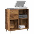 vidaXL Skrinka na gramofónové platne Staré drevo 85 x 38 x 89 cm