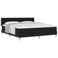 vidaXL Posteľ s pružinovým rámom s matracmi Čierna 200 x 180 cm látka