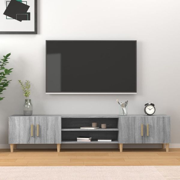 vidaXL TV skrinka sivý dub sonoma 180x31,5x40 cm kompozitné drevo