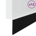 vidaXL Samolepiace tesnenia dverí s kefou 12 ks Biela 100 cm