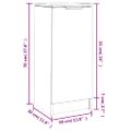 vidaXL Komoda biela 30x30x70 cm spracované drevo