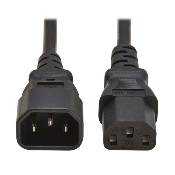 Napájací kábel predlžovací C13/C14, 10A, 250V, 1m, čierna