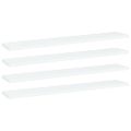 vidaXL Prídavné police 4 ks, biele 60x10x1,5 cm, kompozitné drevo