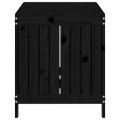 vidaXL Záhradný úložný box čierny 121x55x64 cm masívna borovica