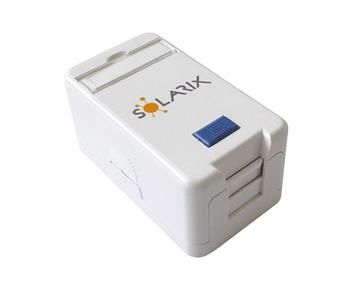 Solarix - zásuvka modulárna Solarix pre 1 keystone na omietku, biela