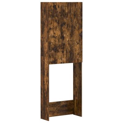 vidaXL Toaletná skriňa DELFT Dymový dub 66 x 25,5 x 190 cm