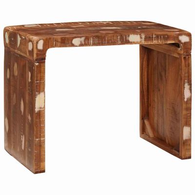 vidaXL Koncový stôl Hnedá 60 x 35 x 46 cm Masívne obnovené drevo