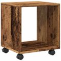 vidaXL Skrinka na kolieskach staré drevo 37x33x42,5cm kompozitné drevo