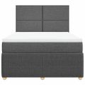 vidaXL Boxspring posteľ s matracom tmavosivá 140x200 cm látka