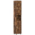 vidaXL Set kabinetov do kúpeľne TULUM Dymová dub 37 x 31,5 x 203 cm