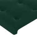 vidaXL Čelo postele so záhybmi tmavozelený 103x23x118/128 cm zamat