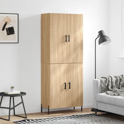 vidaXL Vysoká skrinka dub sonoma 69,5x34x180 cm spracované drevo