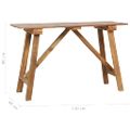 vidaXL Konzolový stolík 130x40x80 cm, zmes recyklovaného dreva