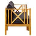 vidaXL 3-miestna záhradná lavica s vankúšmi 179 cm akáciový masív