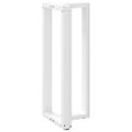 vidaXL Nohy barového stola v tvare T, 2 ks, biele, 50x35x(100-101) cm, oceľové