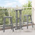 vidaXL Záhradný bar set 3 ks Svetlosivá HDPE