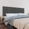 vidaXL Nástenné čelo postele sivé 185x3x60 cm masívna borovica