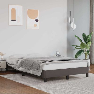 vidaXL Posteľný rám sivý 120x200 cm umelá koža