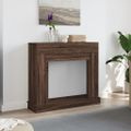vidaXL Obloženie krbu hnedý dub 100x30x87,5 cm kompozitné drevo