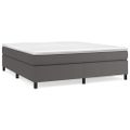 vidaXL Posteľný rám s boxspringom sivý 180x200 cm umelá koža