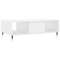 vidaXL Konferenčný stolík vysoký lesk biely 104x60x35 cm kompoz. drevo