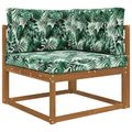 vidaXL Vankúš na vonkajšiu pohovku Polyester Vzor s listami 80 x 80 cm