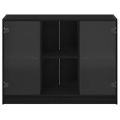 vidaXL Servírovacia skriňa Čierny dub 100 x 37 x 75.5 cm