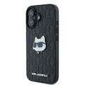 Puzdro Karl Lagerfeld pre iPhone 16 6,1" KLHCP16SPGKLCHPK čierne Hard Monogram Choupette Head Pin