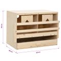 vidaXL Hniezdo pre sliepky 2 priehradky 63x40x45 cm borovicové drevo