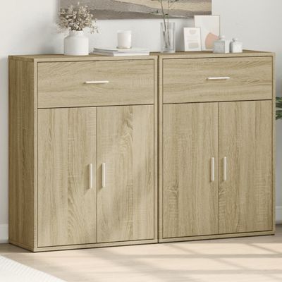 vidaXL Komody 2 ks dub sonoma 60x30x84 cm kompozitné drevo
