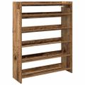 vidaXL Regál na topánky staré drevo 80x25x100 cm spracované drevo