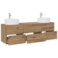 vidaXL Set kabinetov do kúpeľne 3 ks Dub artisan 62,5 x 44,5 x 50 cm