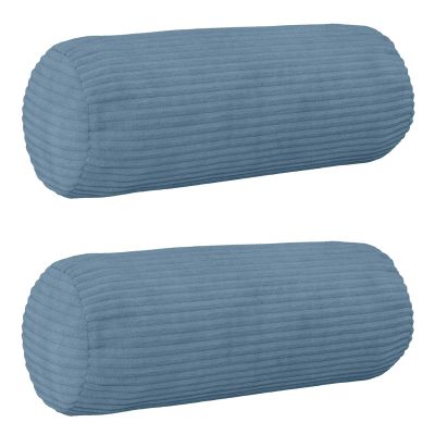 vidaXL Poťah na podložku 2 pcs HEERLEN Modrá Ø 15 x 40 cm manšestr