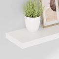 vidaXL Plávajúce nástenné police 2 ks, lesklé biele 60x23,5x3,8cm, MDF